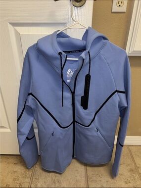 Alphalete Men’s Blue Elements Scuba Hoodie Jacket Size Large Excellent Unworn